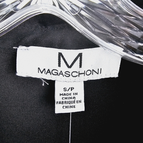 Magaschoni Black Gold Hardware Button Front Shirt NWT - Picture 4 of 10